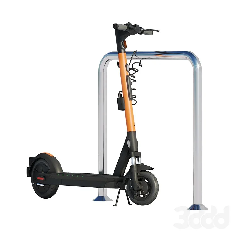 Ninebot MAX Pro electric scooter with parking column (kicksharing)